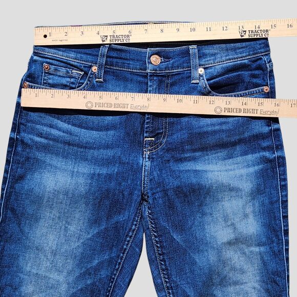 7 For All Mankind Ankle Gwenevere Women's Jeans Size 28 Blue Distressed Cropped - Picture 8 of 10